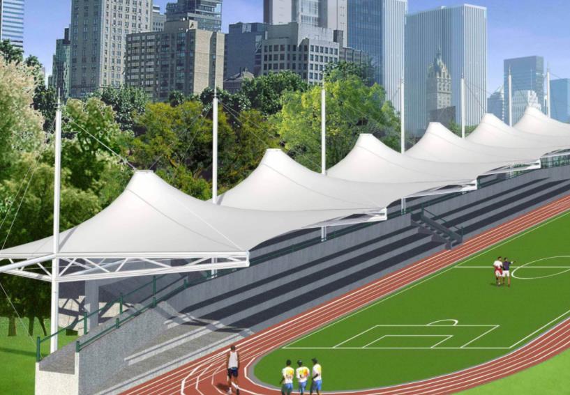 操場(chǎng)膜結(jié)構(gòu)看臺(tái)