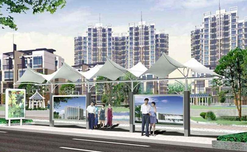 安徽海德思公交站臺(tái)膜結(jié)構(gòu)車棚 安徽海德思公交站臺(tái)膜結(jié)構(gòu)車棚