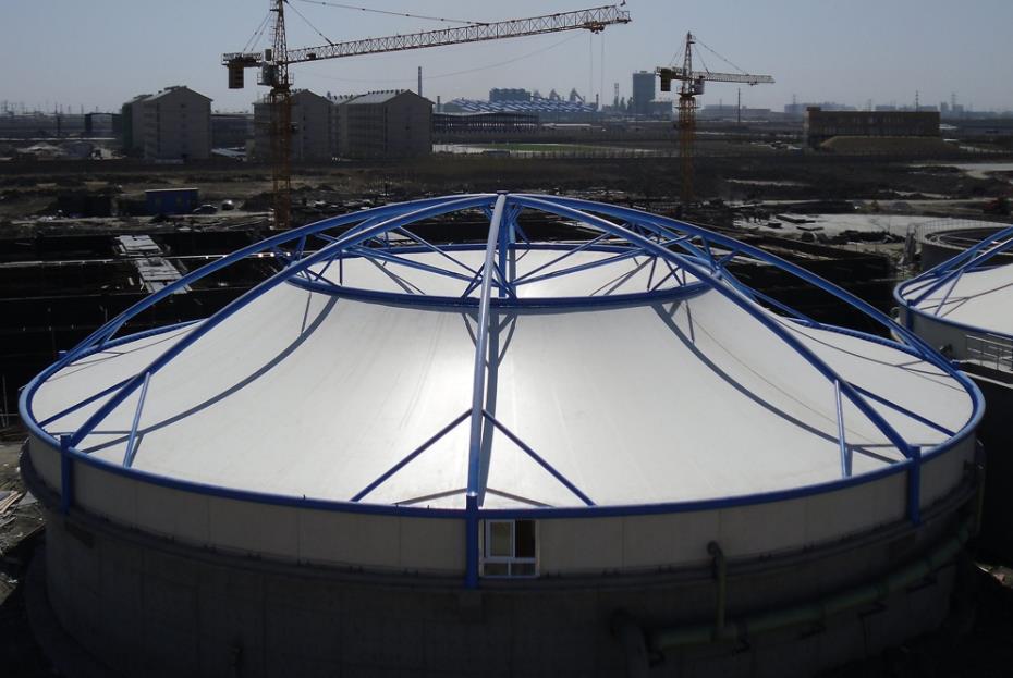 污水池加蓋反吊膜結(jié)構(gòu) 污水池加蓋反吊膜結(jié)構(gòu)