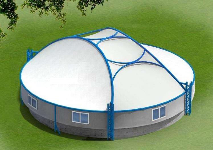 安徽海德思圓形帳篷膜結(jié)構(gòu)污水池加蓋 安徽海德思圓形帳篷膜結(jié)構(gòu)污水池加蓋