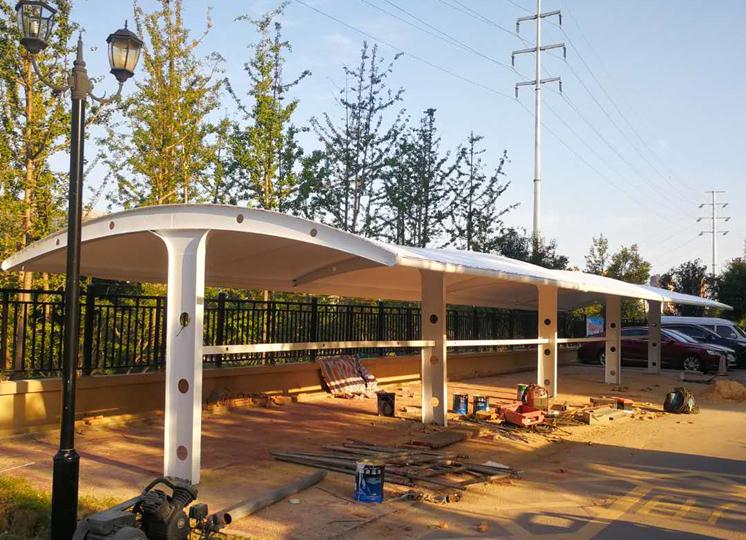 T字型膜結(jié)構(gòu)非機(jī)動車棚—界首市藍(lán)色雅典小區(qū)項目（一）