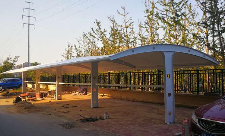 T字型膜結(jié)構(gòu)非機(jī)動車棚—界首市藍(lán)色雅典小區(qū)項目（一）